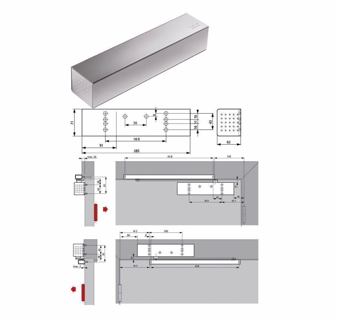 Dormakaba Eisenwaren: DORMA Türschliesser TS 93 G EN 5-7 – Neu und originalverpackt aus Frinvillier von DO80 3