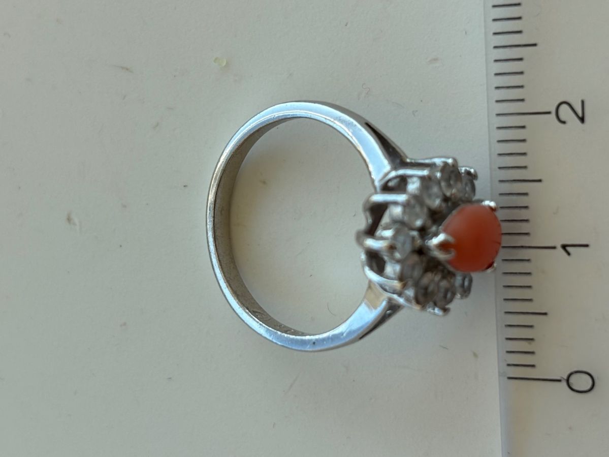 Anelli: Ring Silber 800 mit Koralle – Usato da Stein AR venduto da EvaL056 5