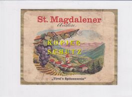 Etikette - St. Magdalener Auslese (Tirol's Spitzenwein) /bd