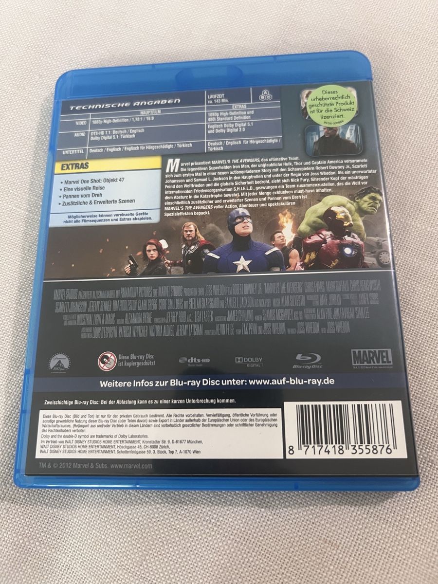 Tutti i DVDs: Marvel's The Avengers Blu-ray Disc – Usato da Forch venduto da raffirichti 1