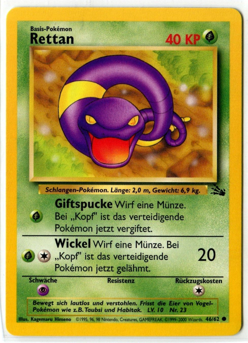 Pokémon Sammelbilder & Trading cards: Rettan Fossil Set 46/62 Deutsch Mint – Neu (gemäss Beschreibung) aus Dornach von Deco89