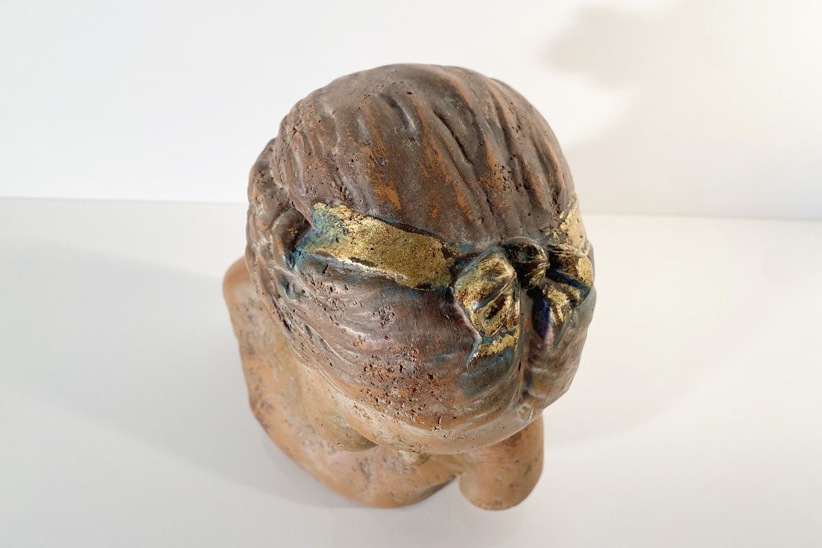 Skulpturen & Statuen: Skulptur Büste eines Mädchens - la rieuse - Terrakotta – Gebraucht aus Ballwil von ClassicGallery 1