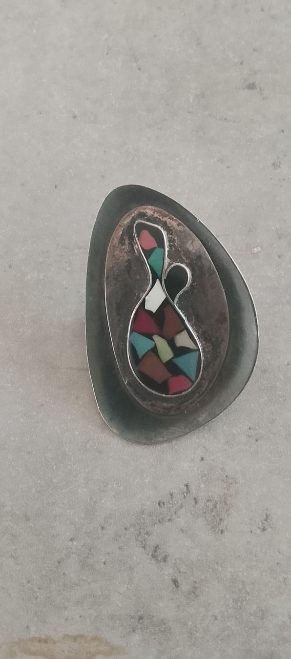 Spille & Fermagli: Vintage Brosche Mosaik Silber 925 – Usato da Oberriet SG venduto da snj_bjb7