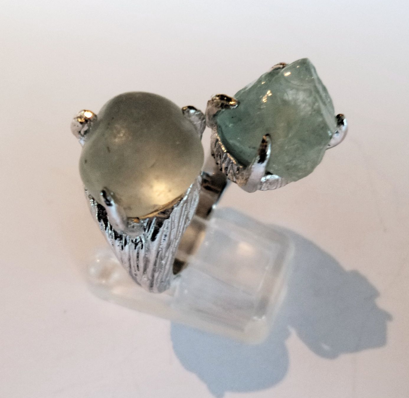 Ringe: Ungeschliffener Kristall und Calcit Ring – Neu (gemäss Beschreibung) aus Zürich von benedikt12 2
