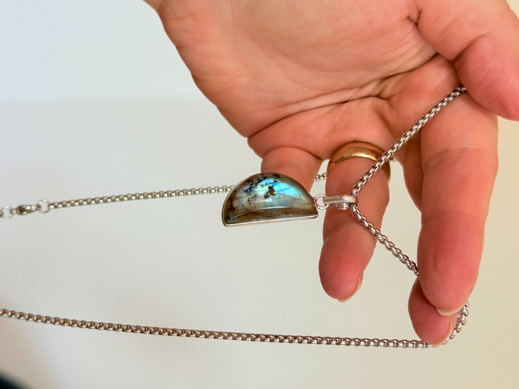 Catenine: Collier avec Labradorite – Nuovo e nell'imballaggio originale da Genève venduto da AWWA 2