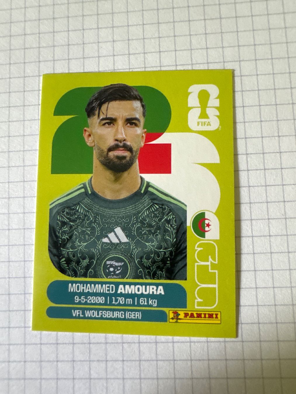 Panini Carte collezionabili: Panini Sticker WM 2026, ALG 20 Mohammed Amoura – Nuovo (secondo la descrizione) da Winterthur venduto da mathis-spielsteine