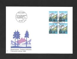 FDC Nr. 837 Viererblock ET Bern 19.1.1993