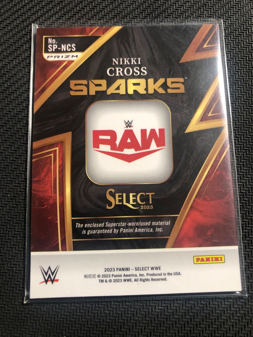 Topps Carte collezionabili: Panini Select WWE Nikki Cross Patch – Usato da Wangenried venduto da Garagara 1