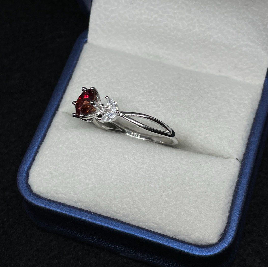 Anelli: Moissanite Ring, Silber 1ct - Gr. 58 Zertifikat – Nuovo (secondo la descrizione) da Thun venduto da Creative-Art-Tess 1