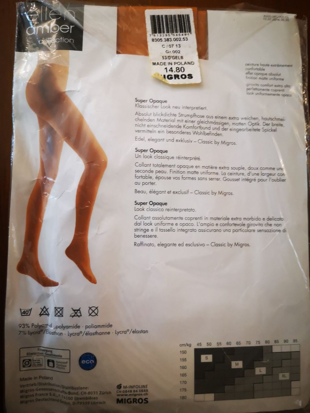Calze & Collant: Ellen amber Strümpfe Gelb / Collants jaune M – Nuovo e nell'imballaggio originale da Onex venduto da Genevois85 2