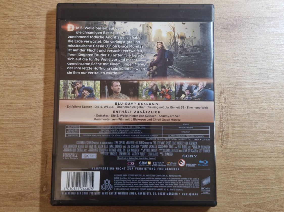 Alle DVDs: Die 5. Welle (2016) Bluray – Gebraucht aus Pfungen von Whitie 1