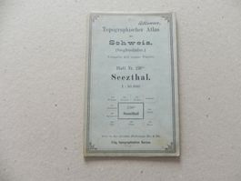 Landkarte Seezthal SG 1900 Wangs Sargans Trübbach Azmoos
