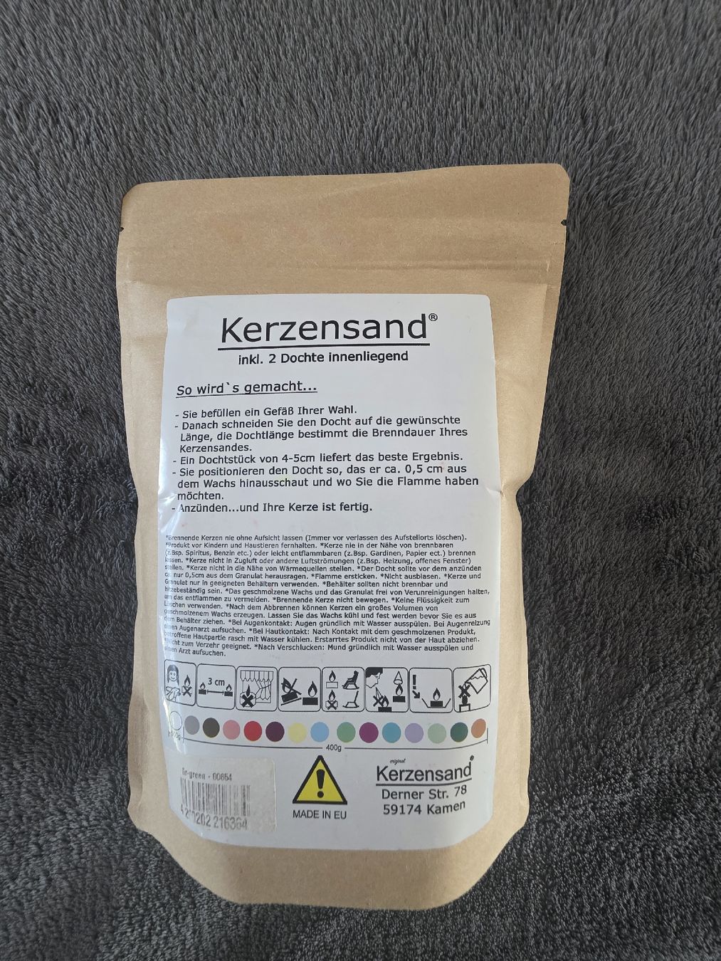 Bastelsets: Kerzensand Bastelset inkl. Dochte – Neu und originalverpackt aus Hermrigen von R20121989 2