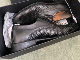 Fretz Men Switzerland schwarze Lederschuhe Herren Gr 41