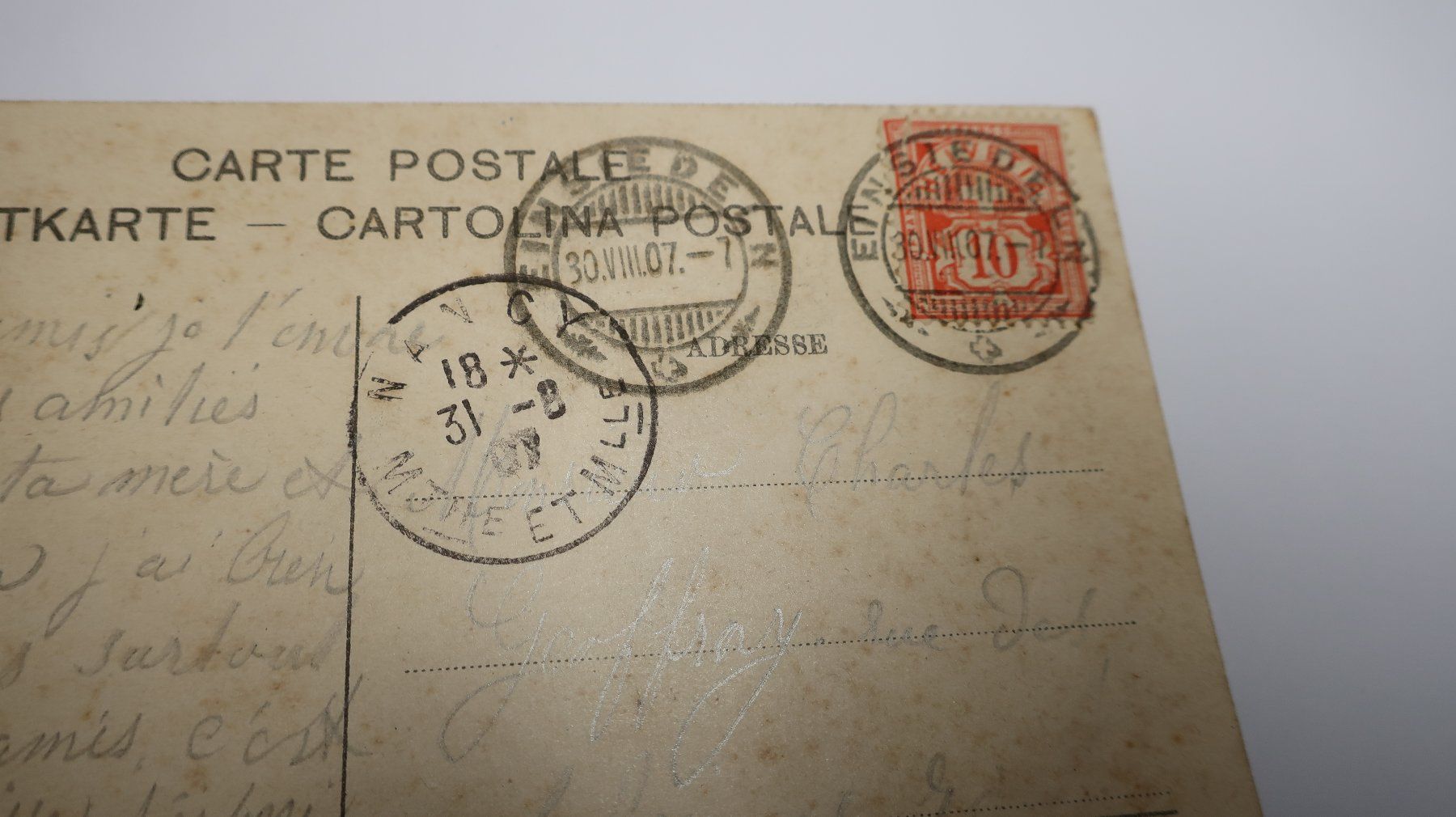 Cartoline postali: Luzern Hofkirche 1907 – Usato da Cormoret venduto da Pascalll2001 3