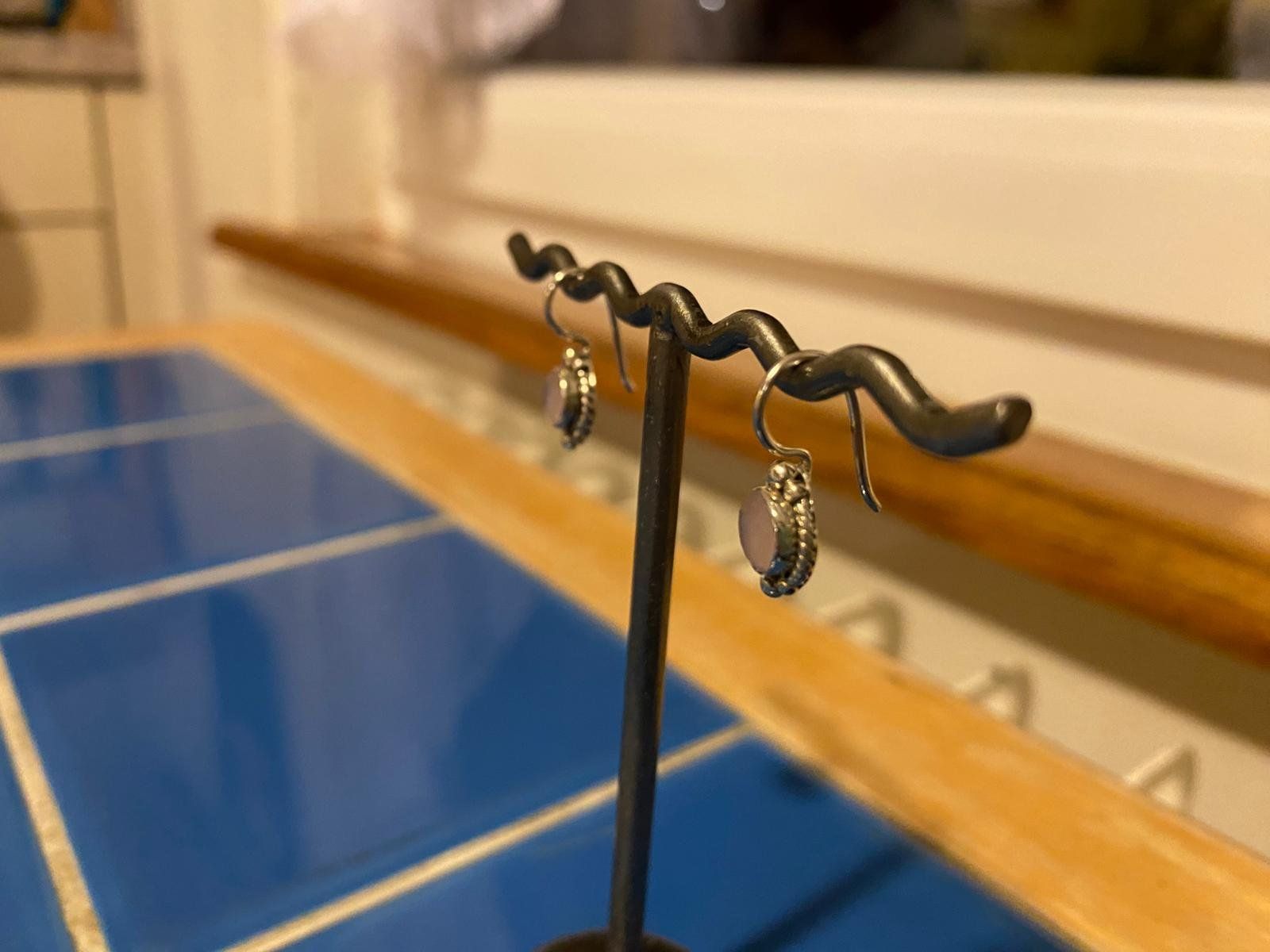 Ohrringe & -stecker: Silberohrhänger 925, mit rasa Stein – Gebraucht aus Liestal von Nizli 3