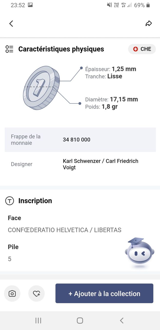 Alle Münzen: Pièce rare 5 centimes Suisse 1970 – Gebraucht aus La Chaux-de-Fonds von reu_kx5l 3