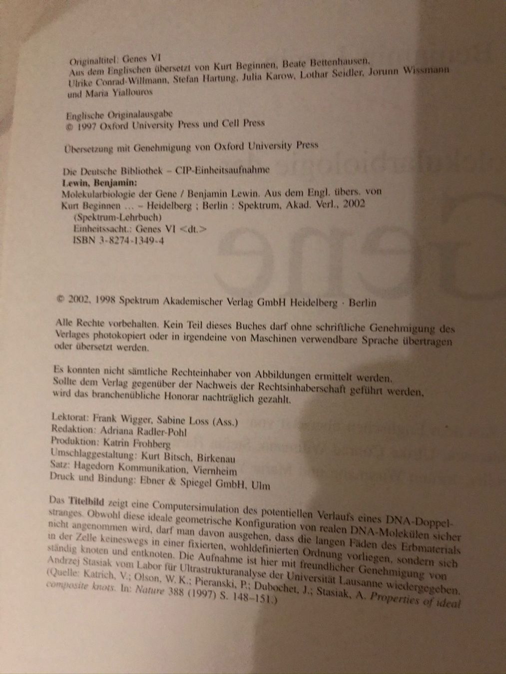 Libri: Molekularbiologie der Gene – Usato da Glattpark-Opfikon venduto da Anahita-R 5