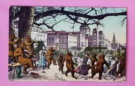 Bärenkarte - Tanz vor Bundeshaus - 1910