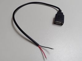 USB Buchse / 2 Drähte / 0.3 m Kabel