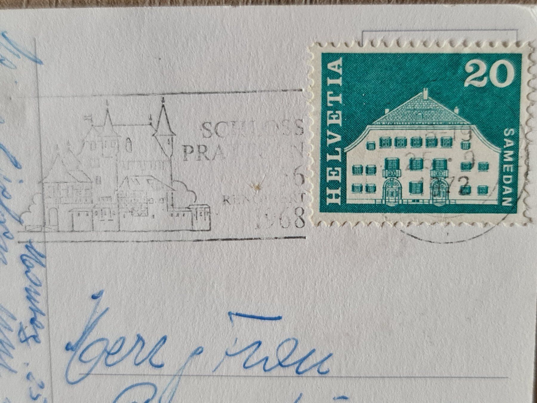 Cartoline postali: Ansichtskarte Herzliche Glückwünsche 1972 – Usato da Dintikon venduto da Vexi 1