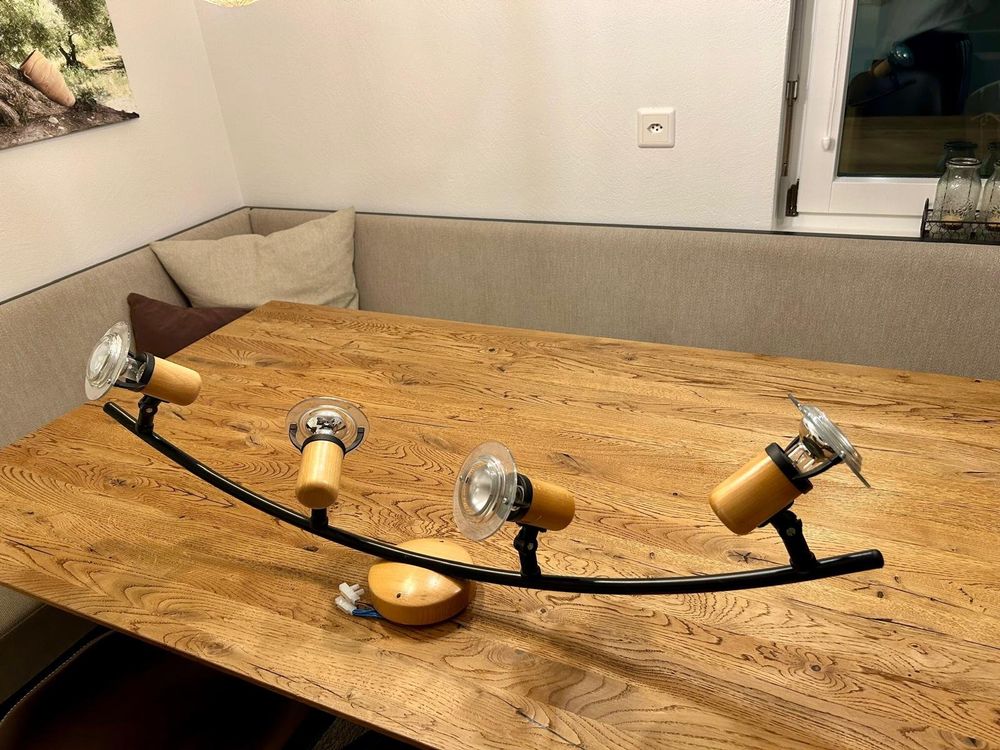 Lustres & lampes de plafonds: Schicke schwarze Design Deckenlampe Holzoptik – D'occasion à Balzers par ste_v6vc 3