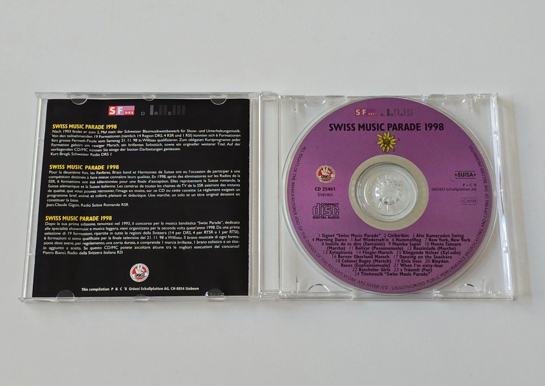 CD: CD Swiss Music Parade 1998 – Usato da Dättlikon venduto da Wundertuete_ 1