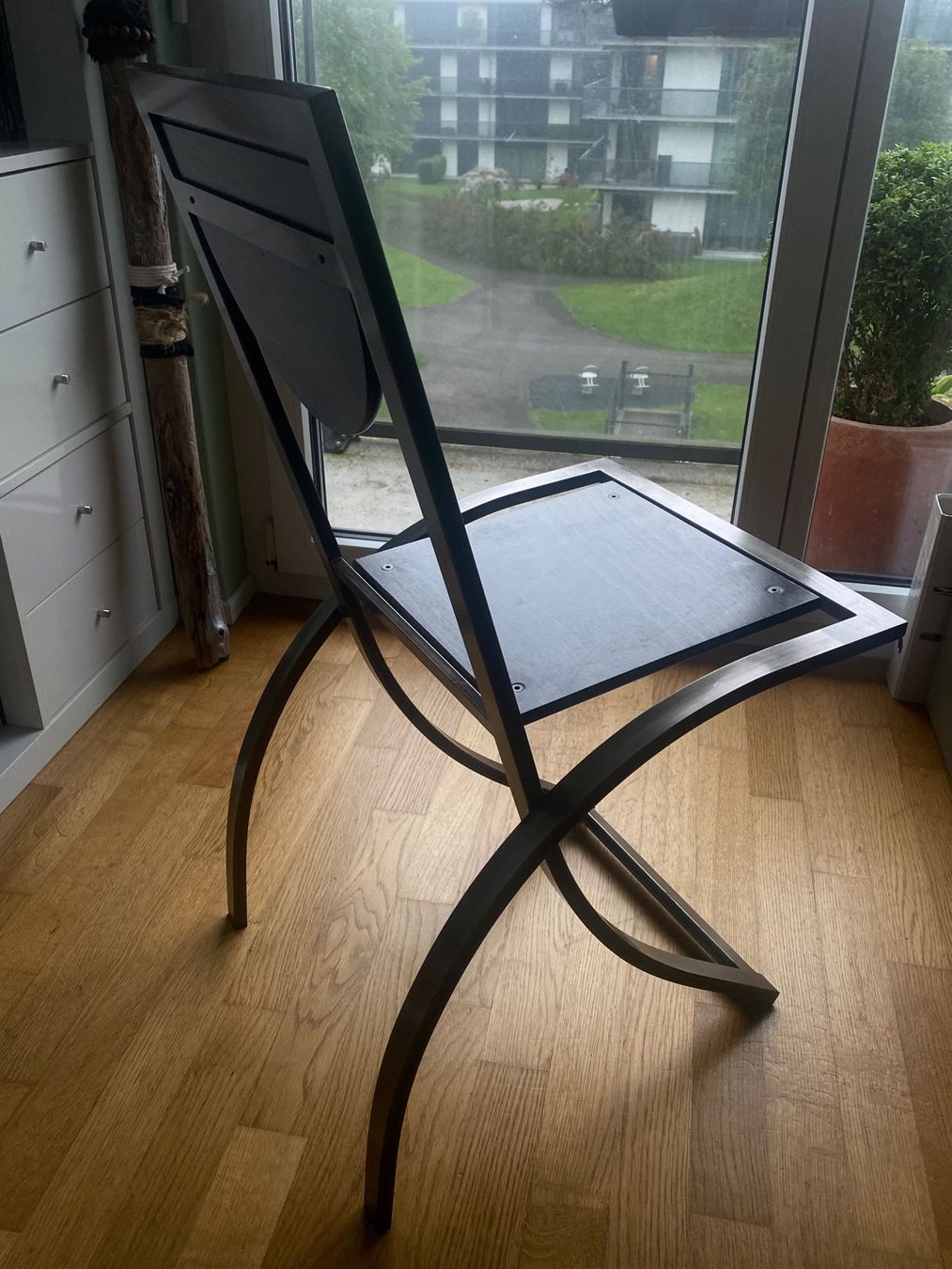 Sedie: Design Stuhl Metall / Holz – Usato da Lachen SZ venduto da JLO-Creations 4