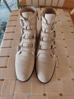 Pertini Leder Stiefelette, Schnallen, Nieten