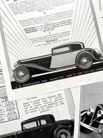 Renault Stella - 4 Alte Werbungen / Publicités 1931/33
