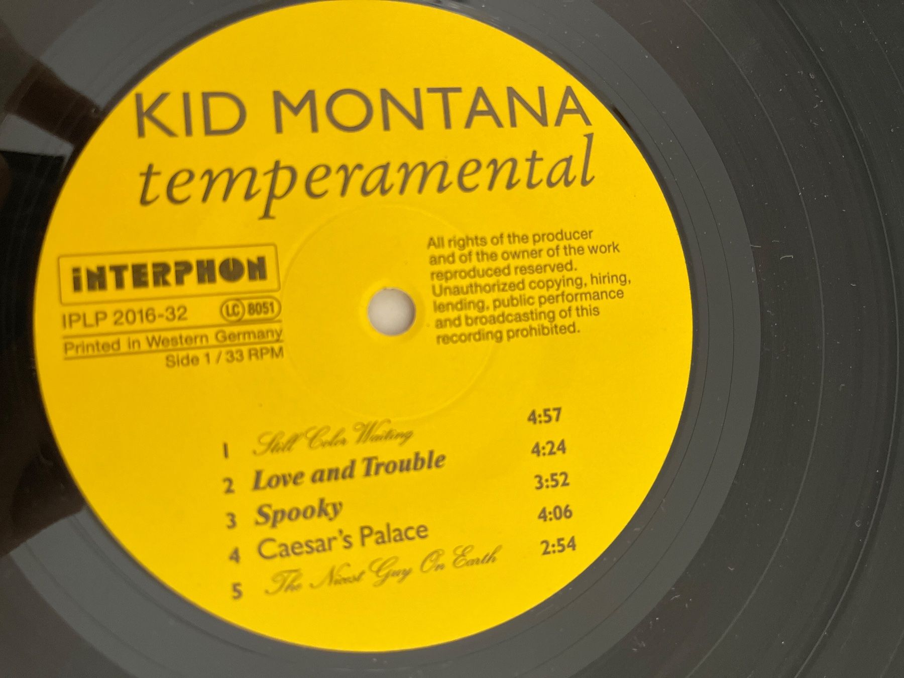 Vinyles: S1792/Kid Montana - Temperamental – D'occasion à Frutigen par Philippe_jsp 2