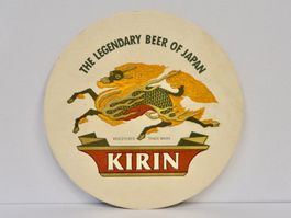 Bierdeckel KIRIN BEER Bier Untersetzer Vintage Japan Rarität