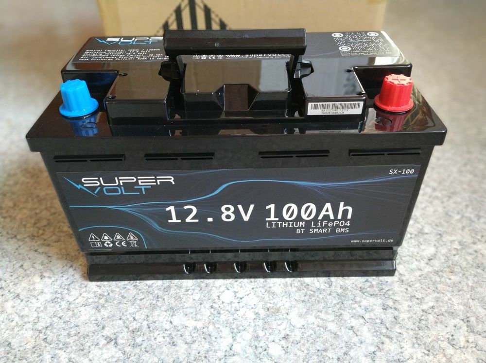 Supervolt LiFePO4 100Ah 12,8V Lithium Batterie für Wohnmobil
