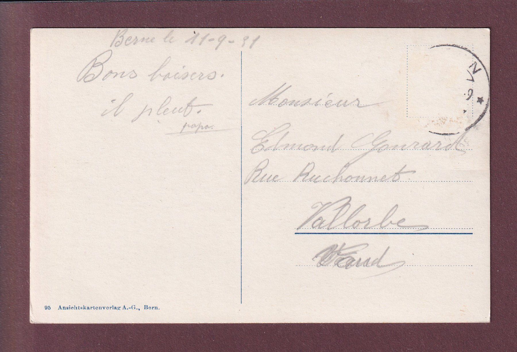 Cartoline postali: BERN - Bärengraben - 1930 – Usato da Pully venduto da nicecards 1