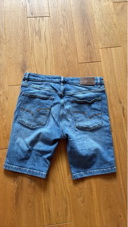 Strellson Jeans Shorts blau Grösse 33 getragen
