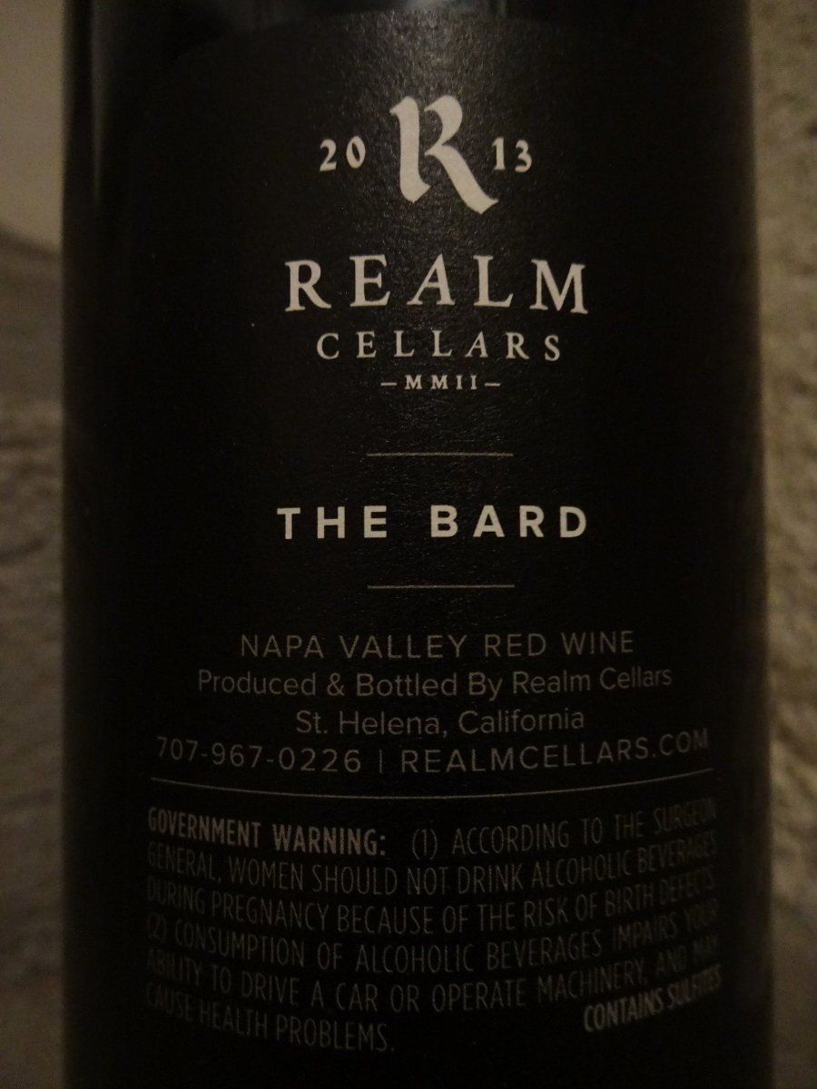 Vino: 100 PP  - Realm -  "The Bard" - 2013 – Nuovo (secondo la descrizione) da Cham venduto da mktreasure 2
