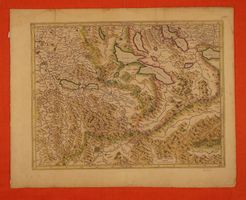 MERCATOR-KARTE "ARGOW", AARGAU, KUPFERSTICH 1585 - 1690