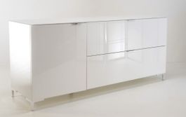 Sideboard weiss Hochglanz mit Klappen guter Zustand