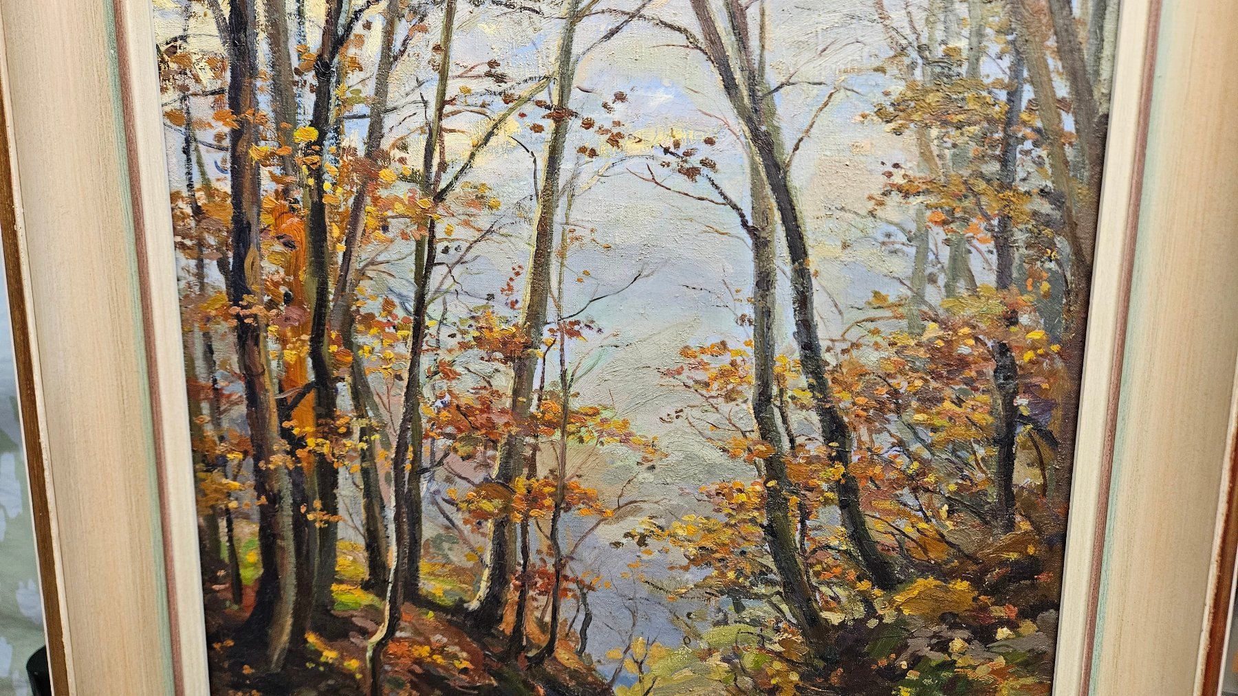 Dipinti: Peter Emil Recher, Herbstwald, Oelbild – Usato da Dietlikon venduto da Justus4 3