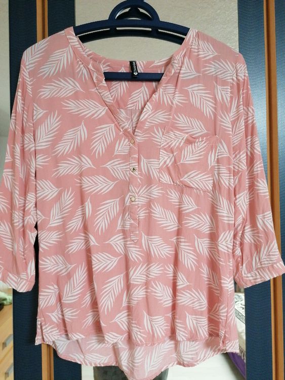 Chemise Rose Pâle Mango - Taille M, Neuve, Sans étiquettes, Col En V Et Manches Longues - Parfait Pour Le Bureau Ou Une Sortie !