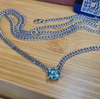 Collier argent avec diamant de moissanite de 1 ct certifié
