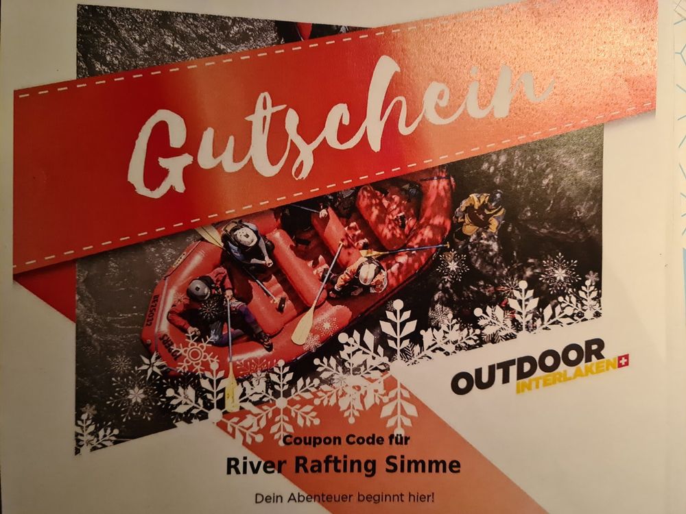 Outdoor Interlaken Gutschein River Rafting Simme Kaufen auf Ricardo