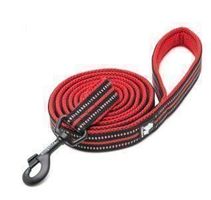 Hundeleine rot 110 cm reflektierend gepolstert Schlaufe