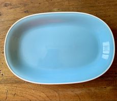 Rössler Schale Platte 28 cm blau Servierschale