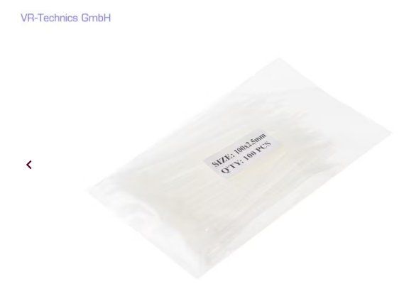 Modelleisenbahnen: Werkstatt / VR-Technics / Kabelbinder 100x2.5mm, transparent – Neu und originalverpackt aus Büsserach von ModellbahnDepot