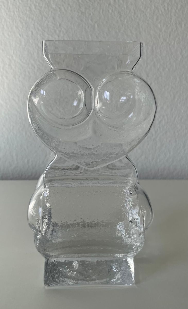 Vasen & Gefässe: Skruf Eulen Vase Lars Hellsten Glas 60er skandinavisch – Neu (gemäss Beschreibung) aus Zürich von Calaminta 5