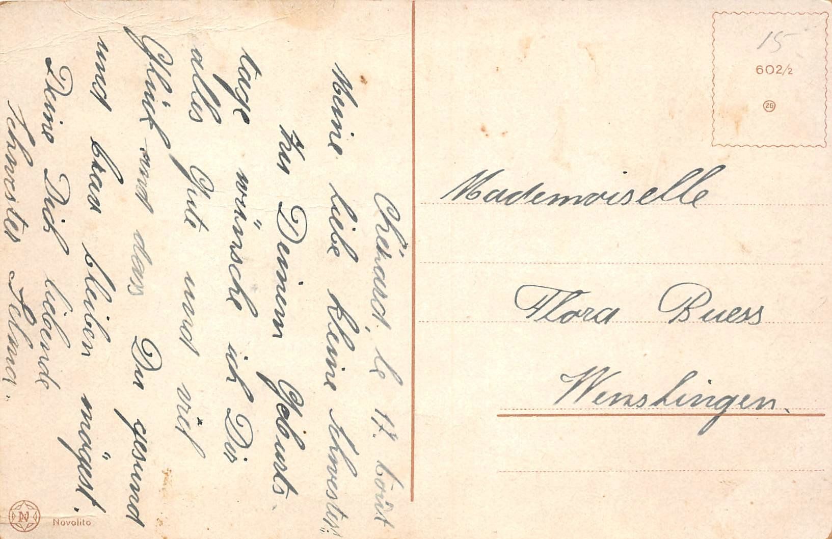 Cartoline postali: Zwei Kinder, Blumenstrauss – Usato da Ottikon b.Kemptth. venduto da Neptun1974 1