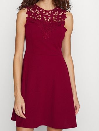Festkleid, Abendkleid weinrot kurz
