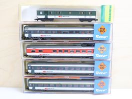 ROCO 5 x SBB Personenwagen - Spur N - Set