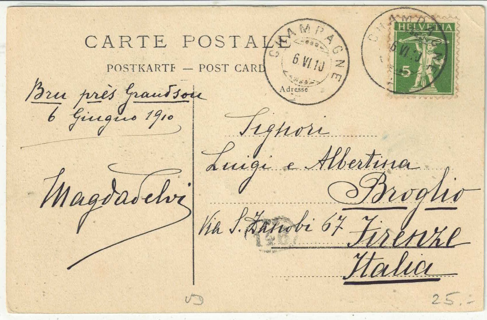 Cartoline postali: Cure et Temple de Champagnes - animee – Usato da Ettingen venduto da Kartenplanet 1
